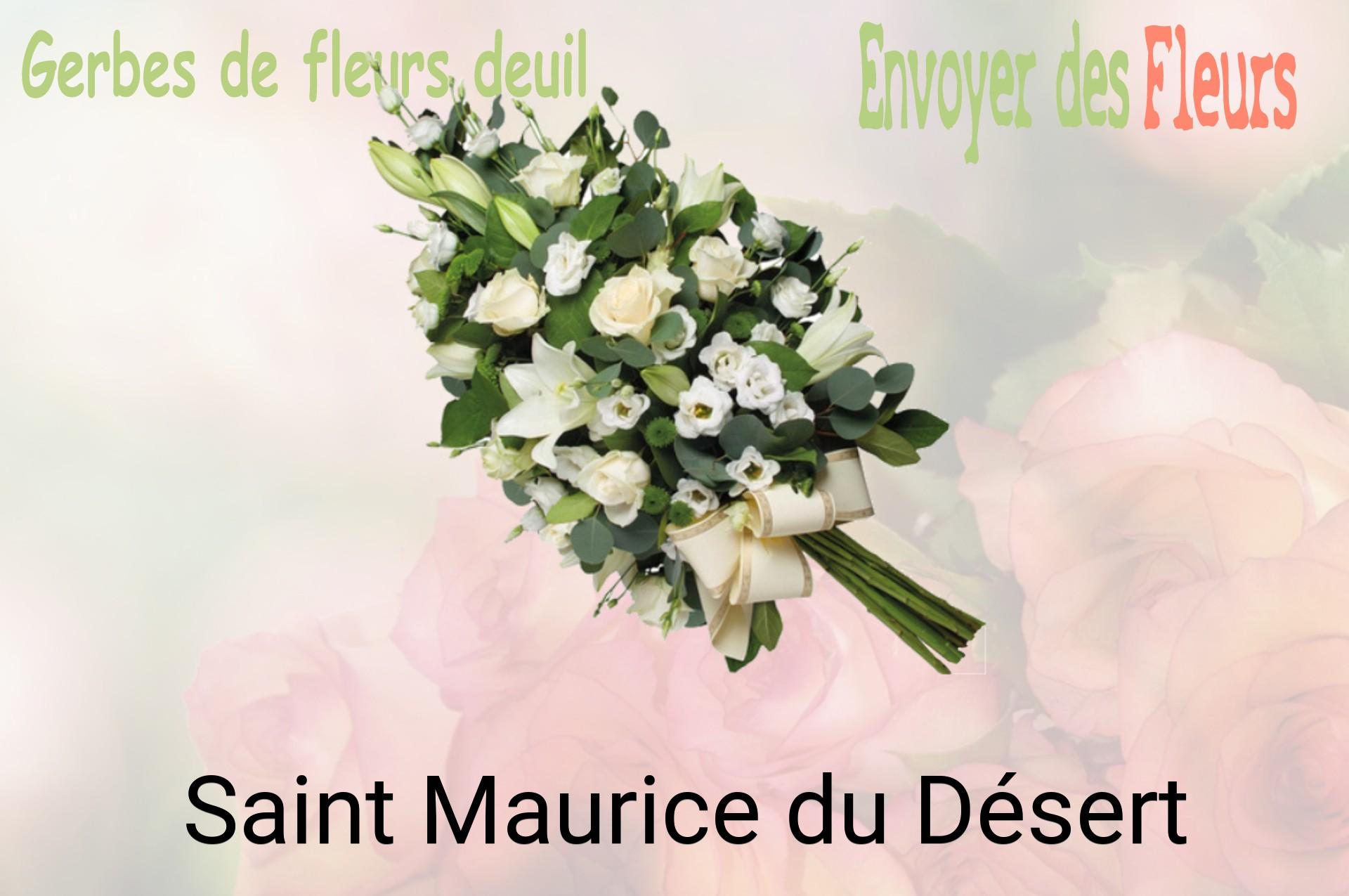 Gerbe de fleurs de deuil livrée à Saint-Maurice-du-Désert